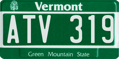 VT license plate ATV319