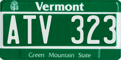 VT license plate ATV323