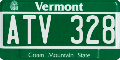 VT license plate ATV328