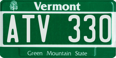 VT license plate ATV330