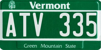 VT license plate ATV335