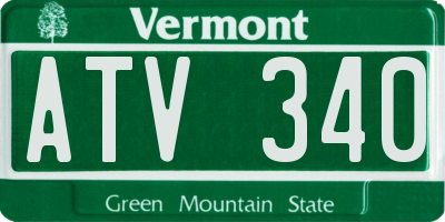 VT license plate ATV340