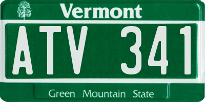 VT license plate ATV341