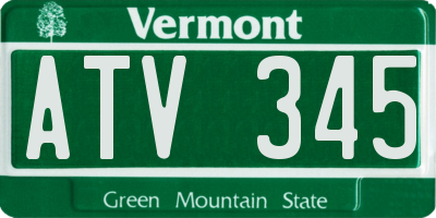 VT license plate ATV345
