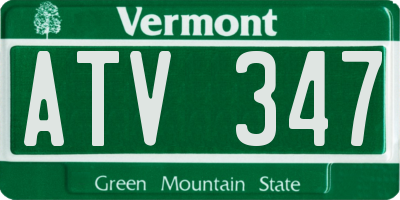 VT license plate ATV347