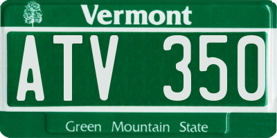 VT license plate ATV350