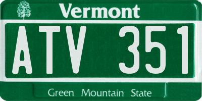 VT license plate ATV351
