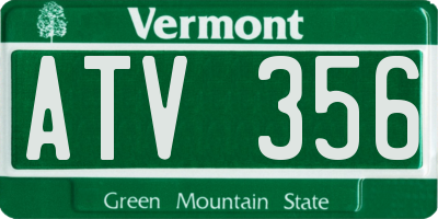 VT license plate ATV356