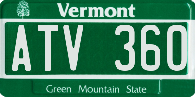 VT license plate ATV360