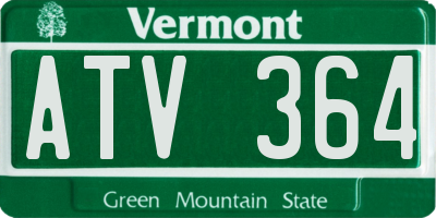 VT license plate ATV364