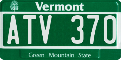 VT license plate ATV370