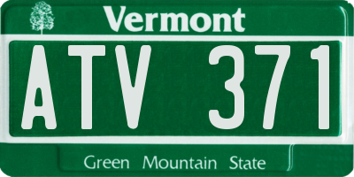 VT license plate ATV371