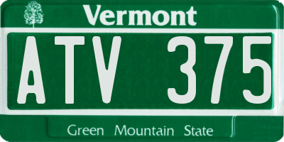 VT license plate ATV375