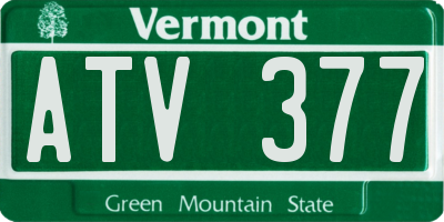 VT license plate ATV377