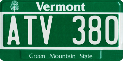 VT license plate ATV380