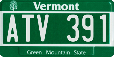 VT license plate ATV391