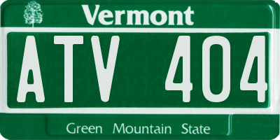 VT license plate ATV404
