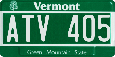 VT license plate ATV405