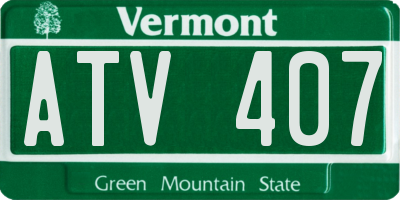 VT license plate ATV407
