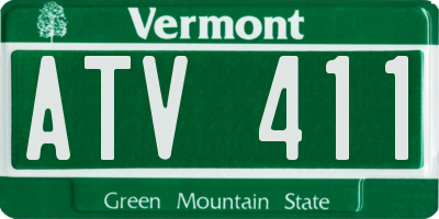 VT license plate ATV411