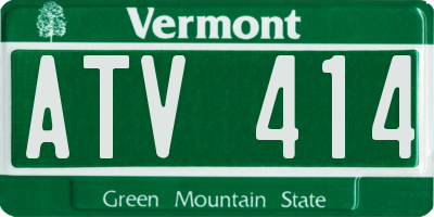 VT license plate ATV414