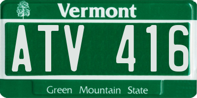 VT license plate ATV416