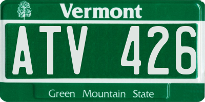 VT license plate ATV426