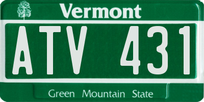 VT license plate ATV431