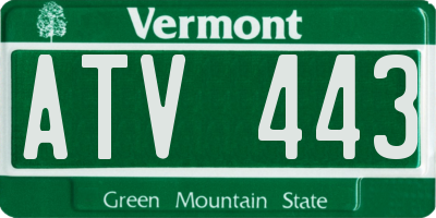 VT license plate ATV443