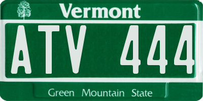 VT license plate ATV444