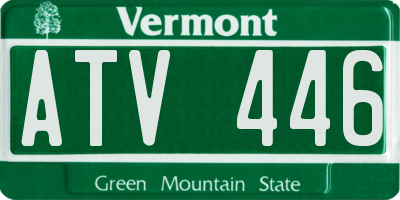 VT license plate ATV446