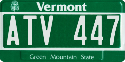 VT license plate ATV447