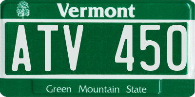 VT license plate ATV450