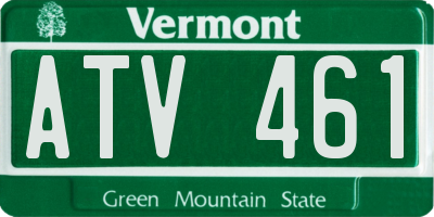 VT license plate ATV461