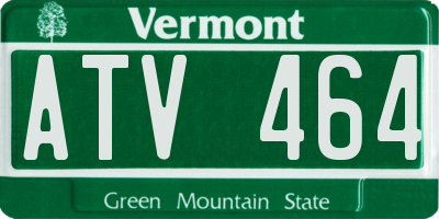 VT license plate ATV464