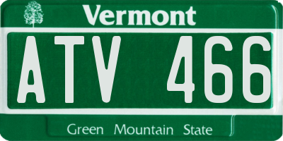 VT license plate ATV466