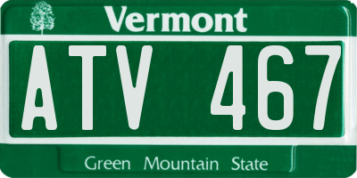 VT license plate ATV467