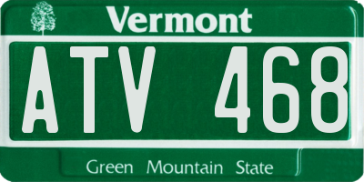 VT license plate ATV468