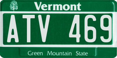 VT license plate ATV469
