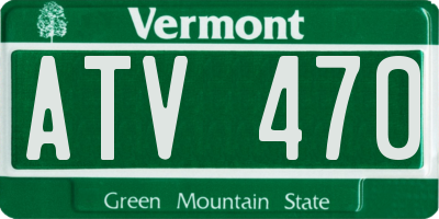VT license plate ATV470