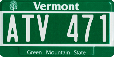 VT license plate ATV471