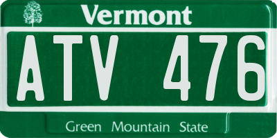 VT license plate ATV476