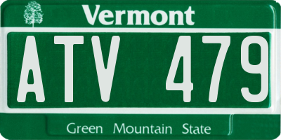 VT license plate ATV479