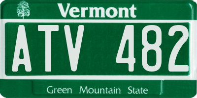 VT license plate ATV482