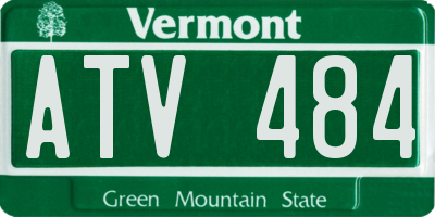 VT license plate ATV484