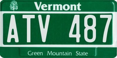 VT license plate ATV487