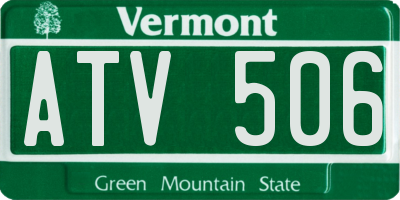 VT license plate ATV506