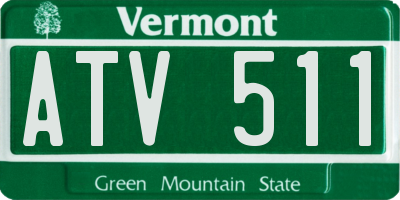 VT license plate ATV511
