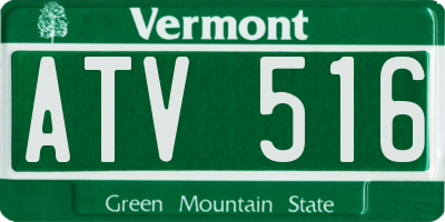 VT license plate ATV516