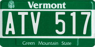 VT license plate ATV517
